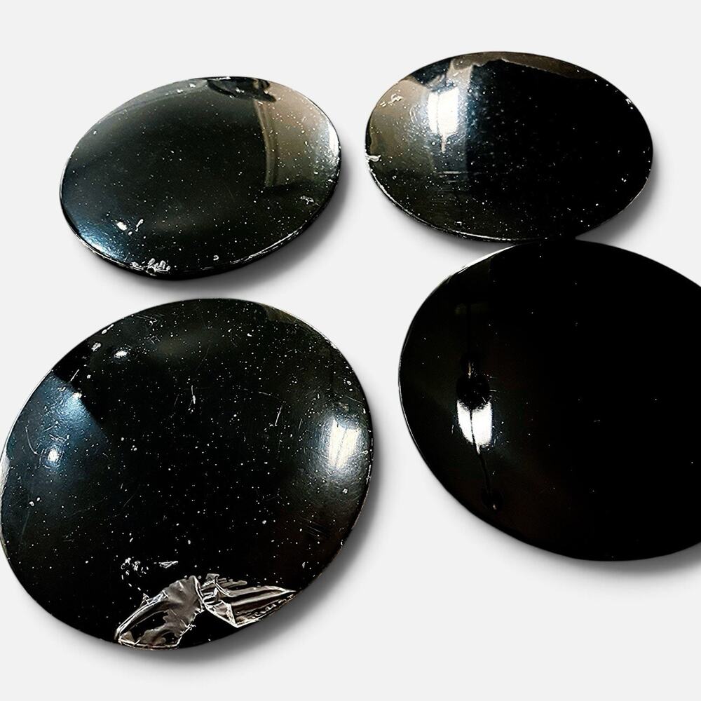 15650043 15650045 DewFlew Black Wheel Center Caps Set of 4